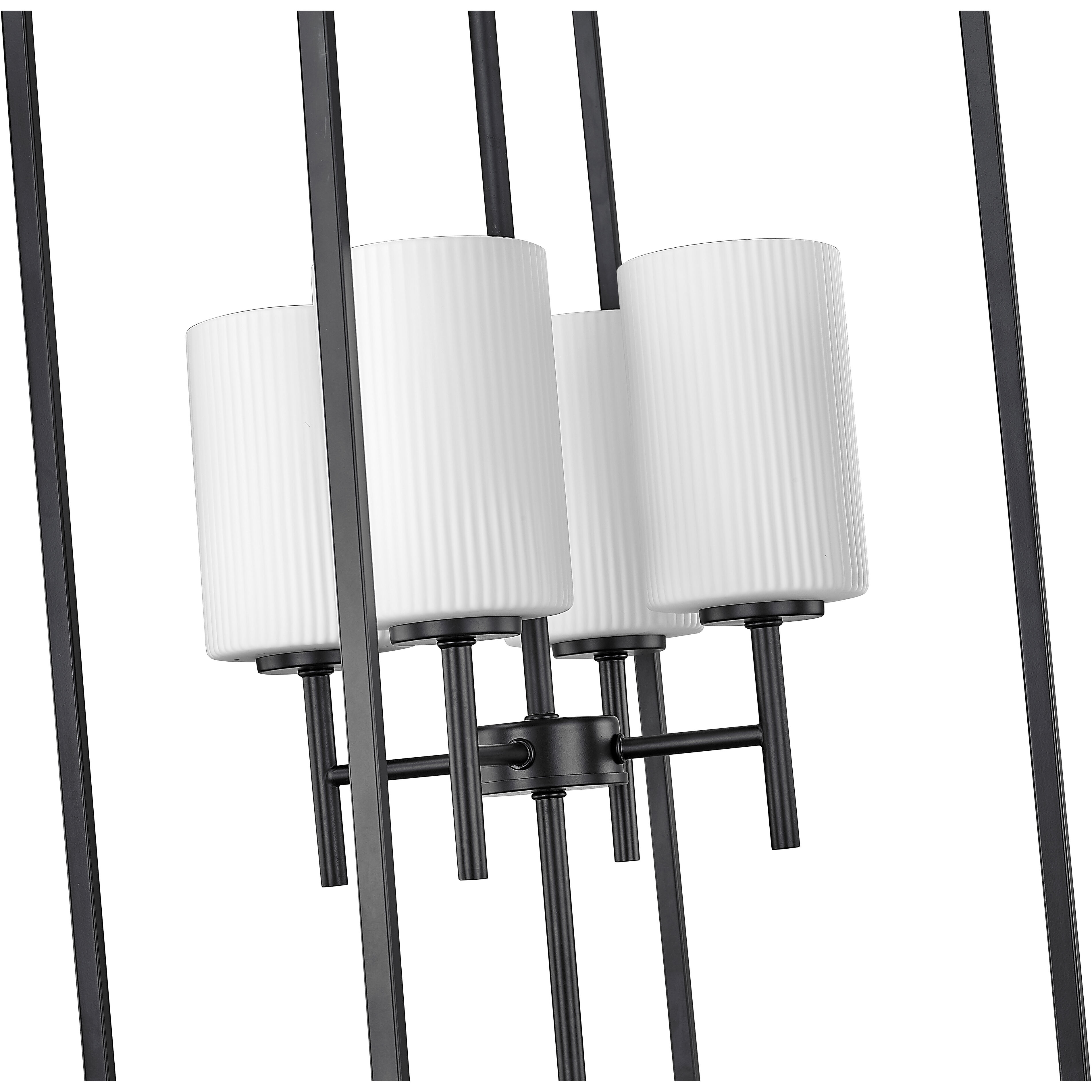 Luxx 4 Light 18 inch Matte Black Indoor Pendant Ceiling Light